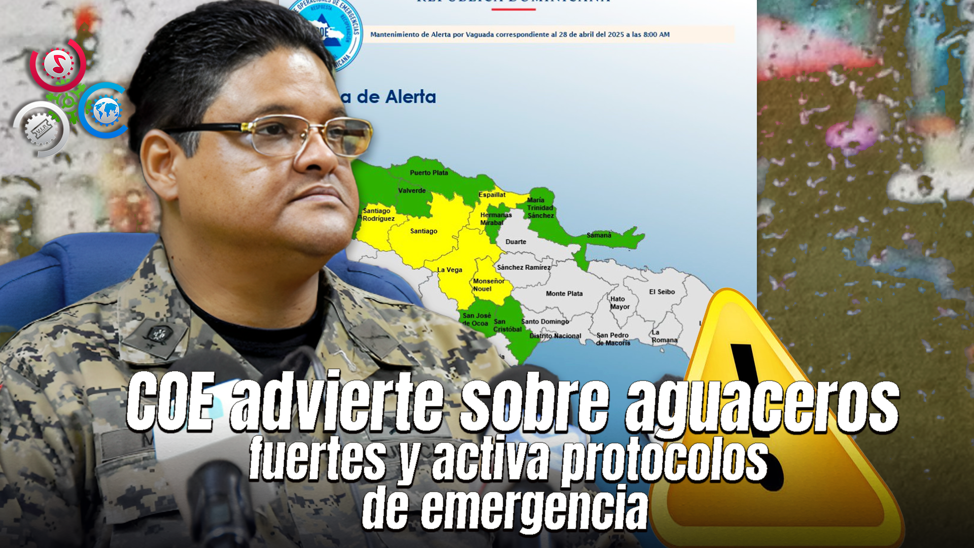 COE Mantiene 14 Provincias En Alerta Por Lluvias: Ocho En Amarilla Y Seis En Verde