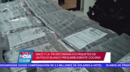 DNCD Y La PN Decomisan 510 Paquetes De Cocaina En Santo Domingo Este