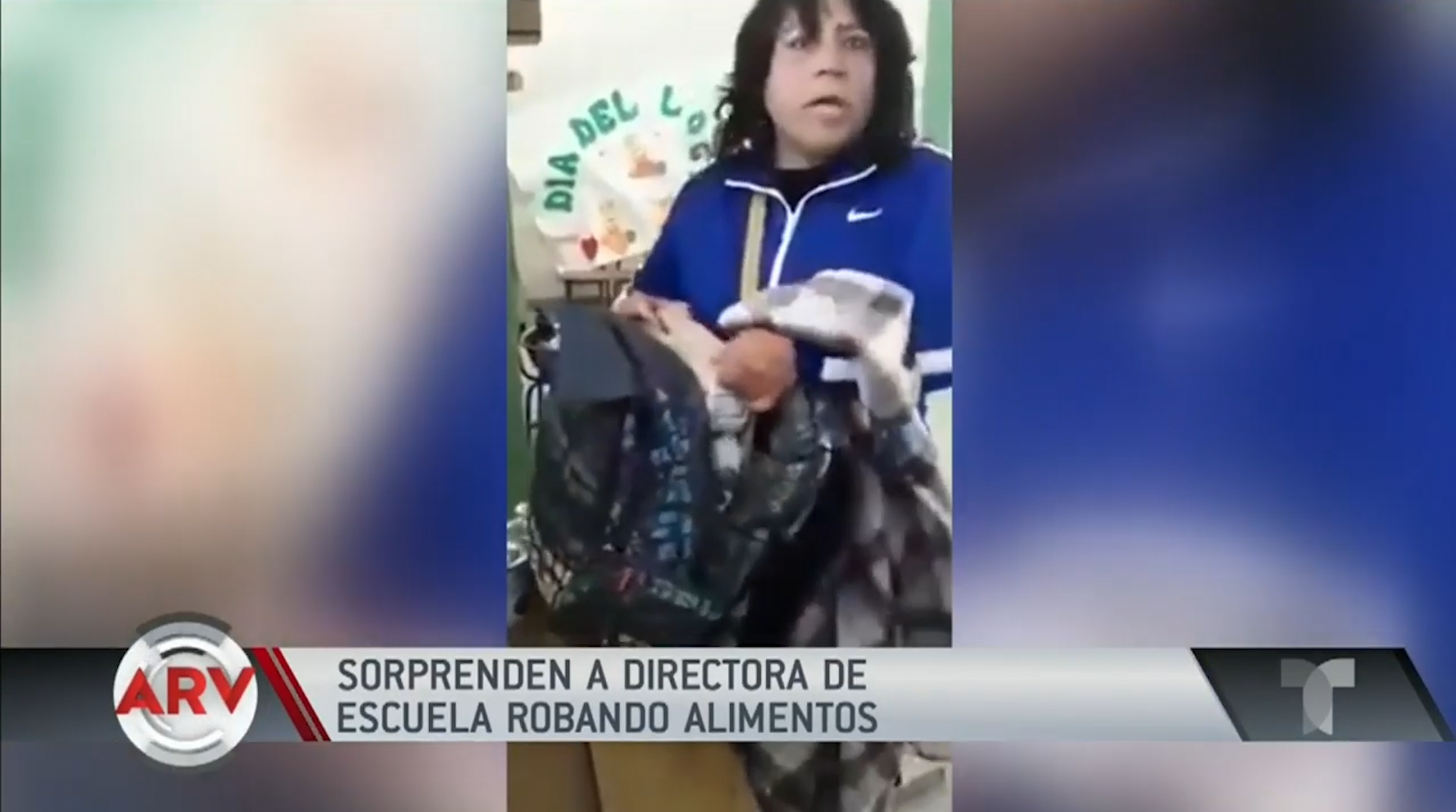 Sorprenden A Directora De Escuela Robando Alimentos De Estudiantes