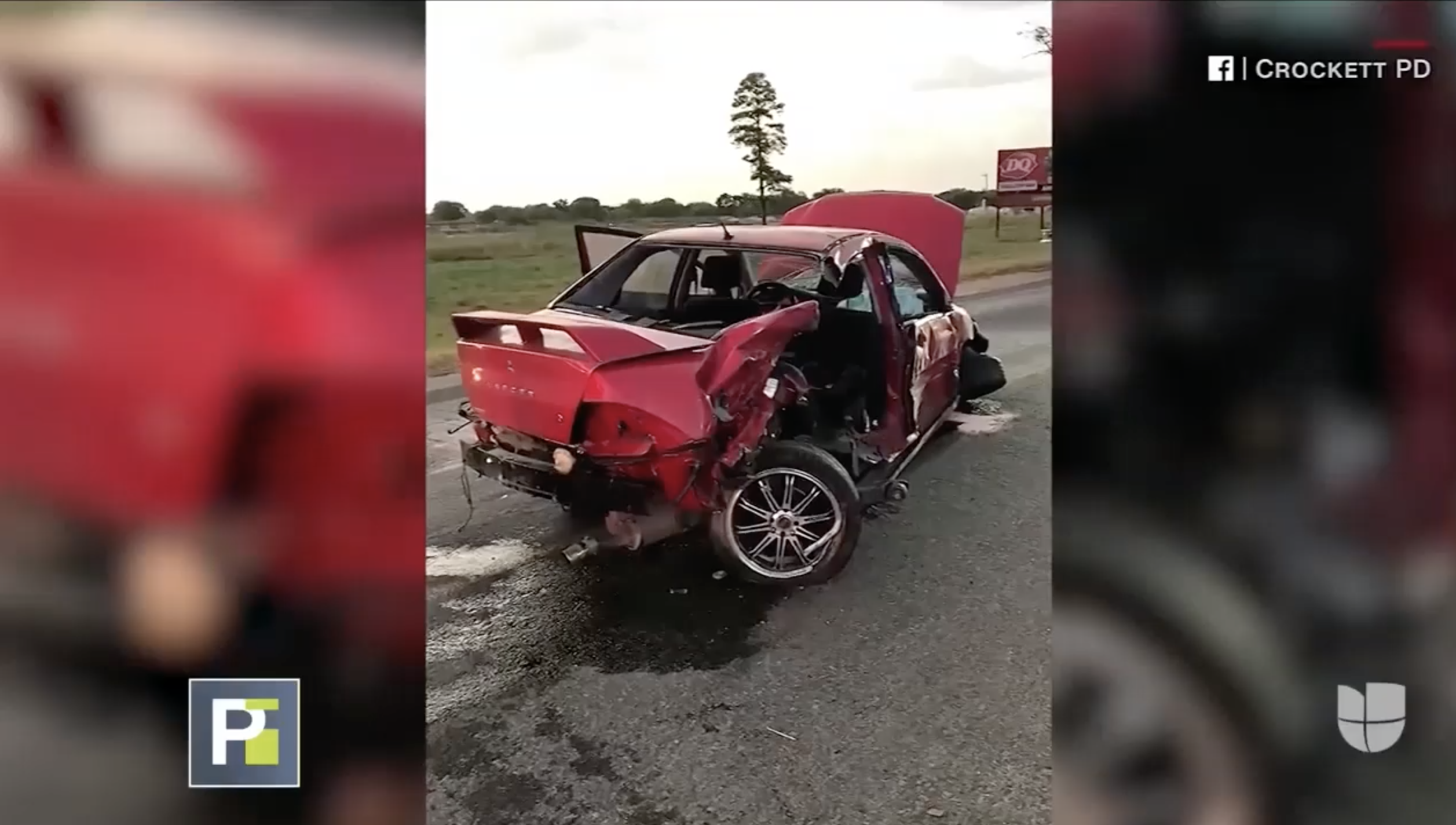 Una Patrulla Queda Convertida En Chatarra Cuando Un Fugitivo Pierde El Control De Su Auto