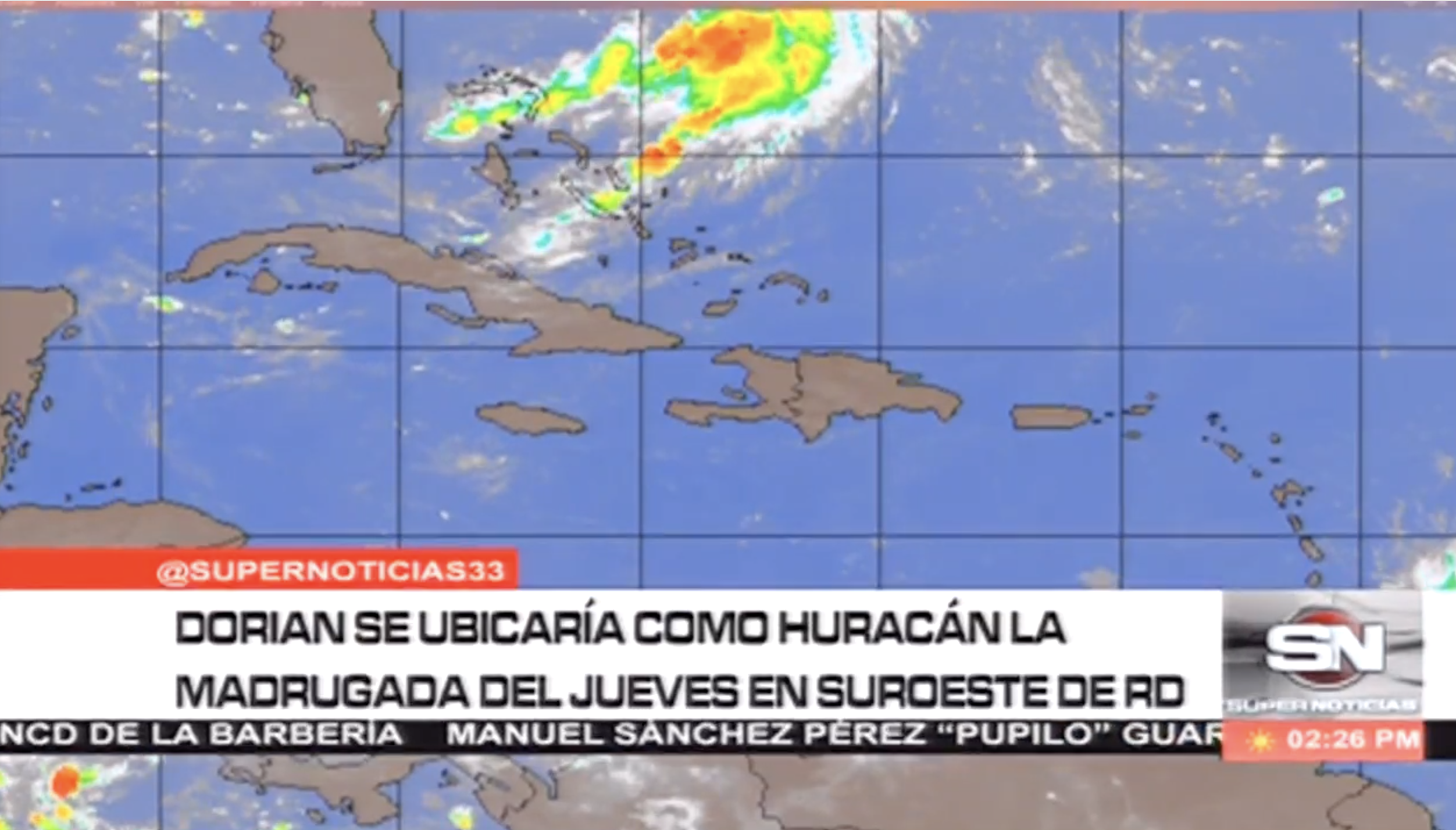 DORIAN Estaría Pasando Por El País Como Huracán De Categoría Uno