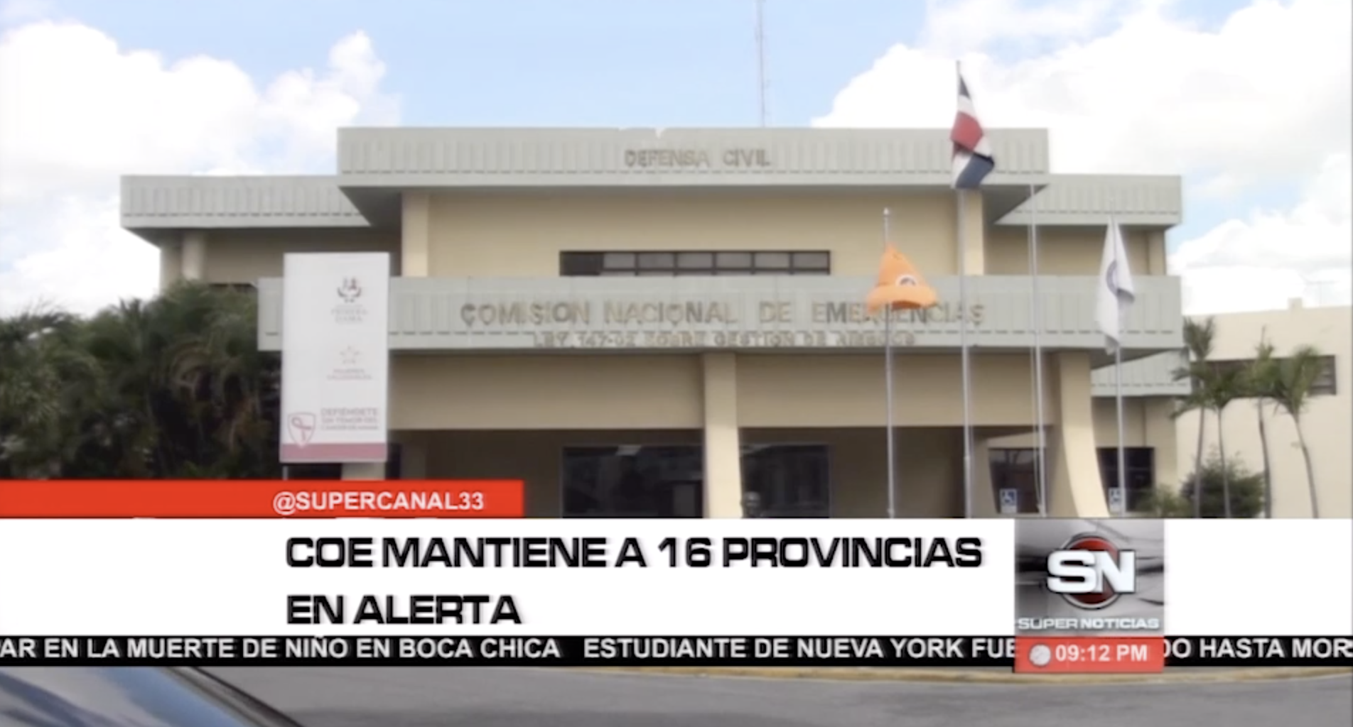 COE Mantiene A 16 Provincias En Alerta