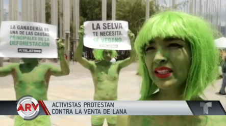Activistas Protestan Contra La Venta De Lana Frente A Conocida Tienda