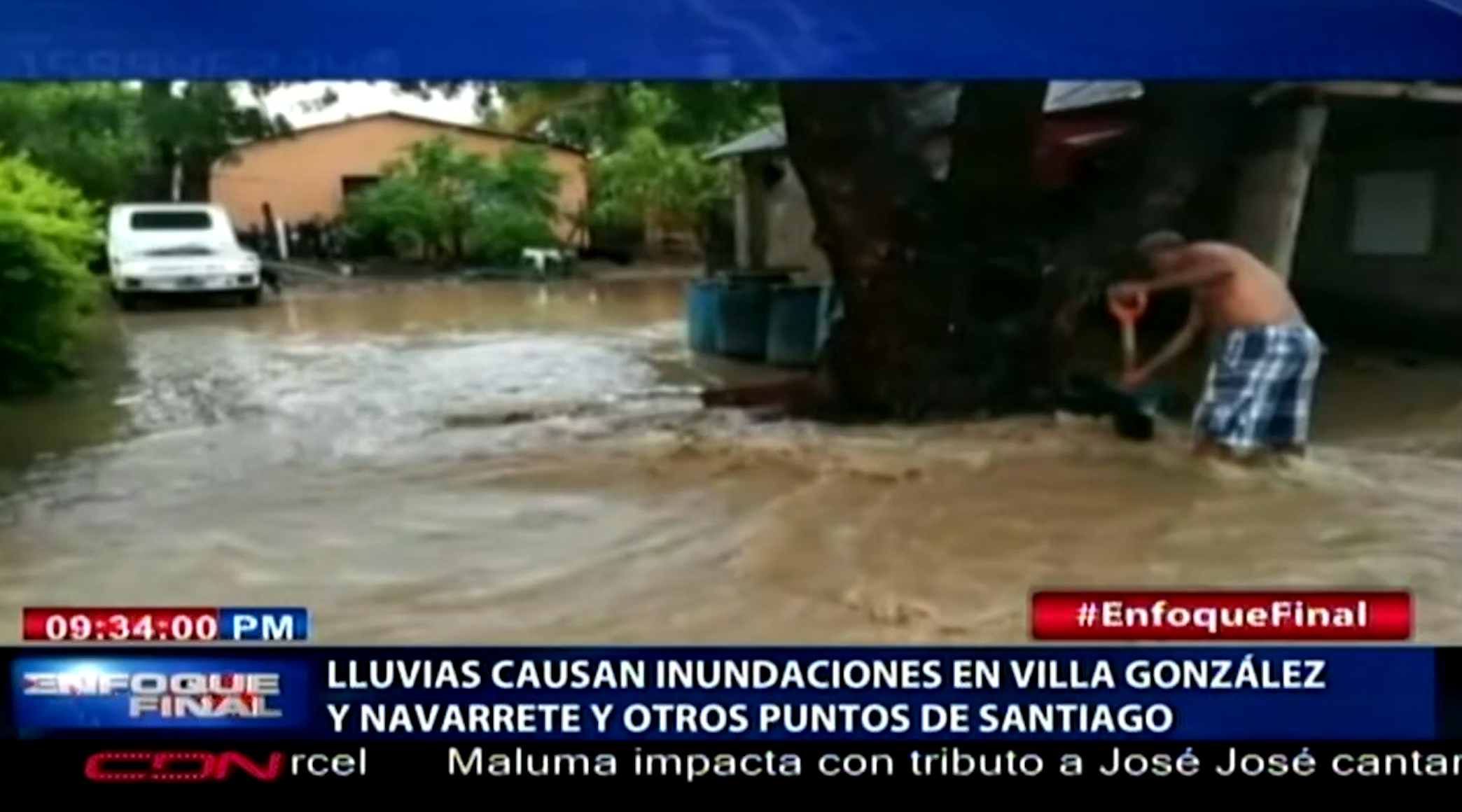 Lluvias Causan Inundaciones En Villa González, Navarrete Y Algunos Puntos De Santiago