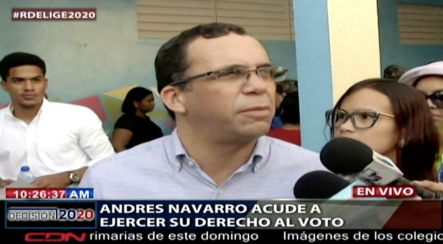 Andrés Navarro Dice Que “PLD Está Mostrando Hoy Una Exhibición De Transparencia Con Primarias Abiertas”