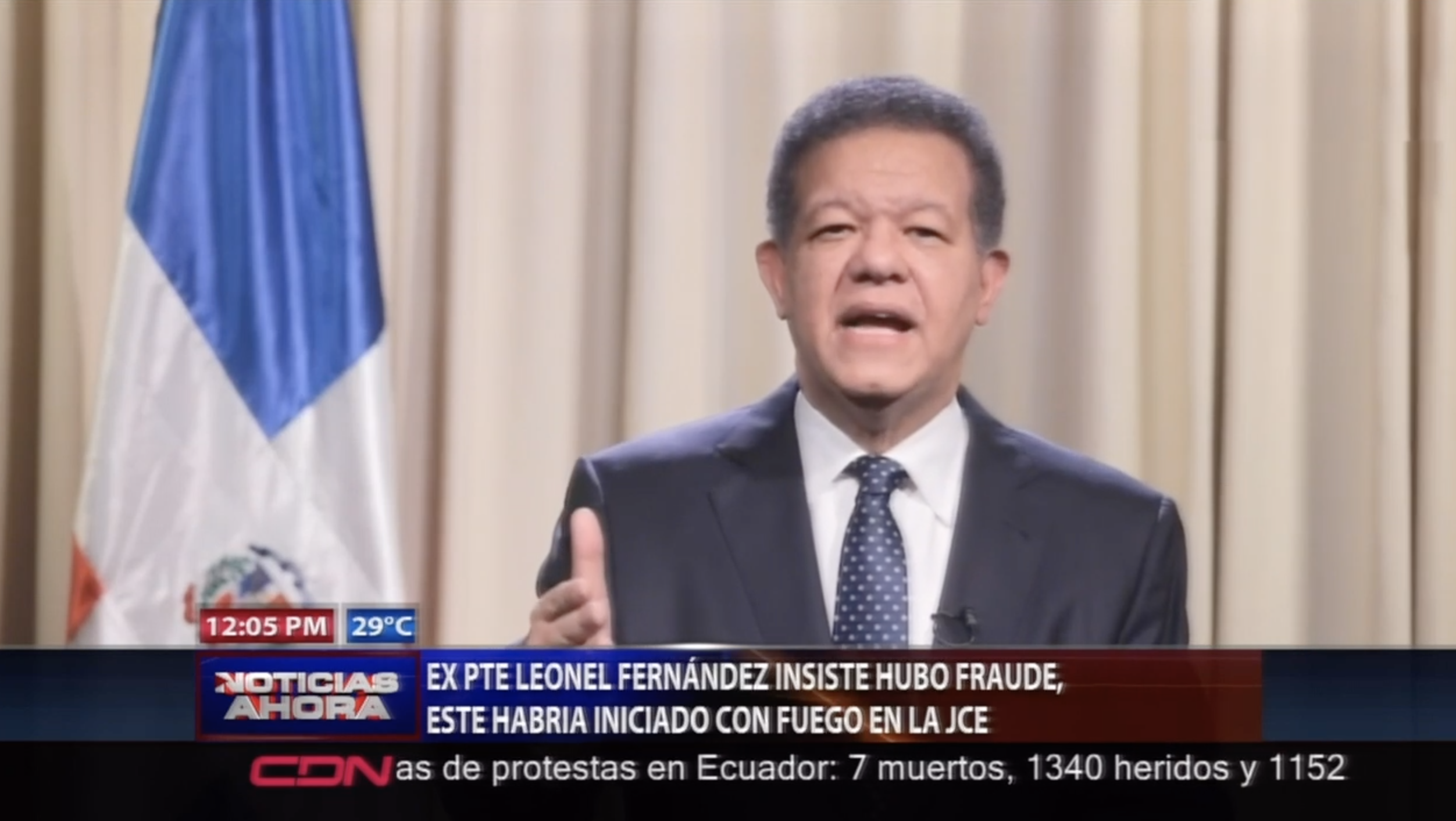 Leonel Fernandez Insiste Que Hubo Fraude Este Habría Iniciado Con Fuego En La JCE