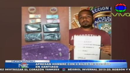 En Santiago Apresan Hombre Con 4 Kilos De Cocaina