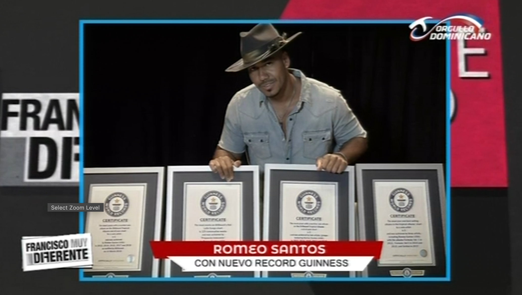 Francisco Sanchís: El Cantante Romeo Santos Bate Cuatro Récords Guinness
