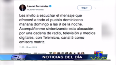 Leonel Fernandez Se Pronunciara Al País Nuevamente La Noche Del Domingo
