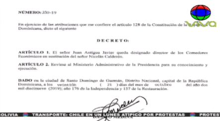 Presidente Destituye A Nicolás Calderón De Comedores Económicos 