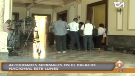 Actividades Normales En El Palacio Nacional Este Lunes