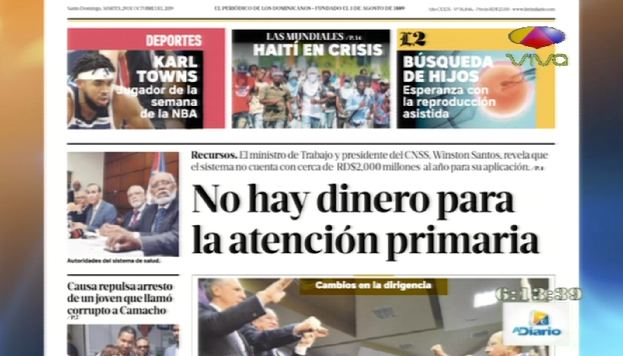 Informaciones En Las Portadas De Los Periódicos De Día De Hoy 29 Octubre 2019