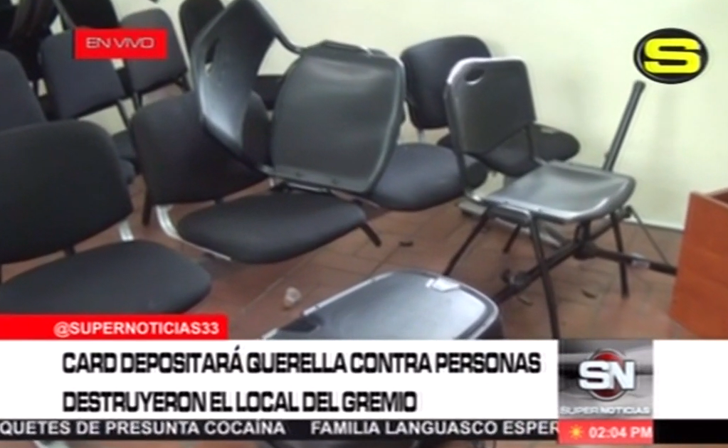 Card Depositará Querella Contra Personas Destruyeron El Local Del Gremio
