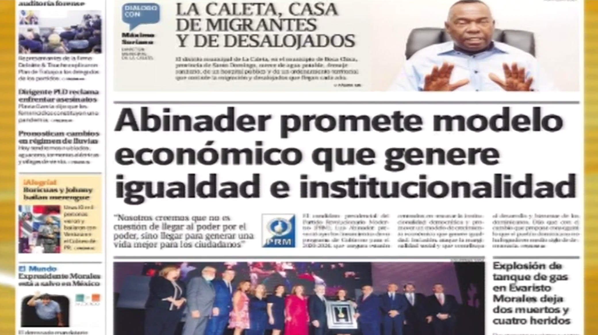 Informaciones En Las Portadas De Los Periódicos Del Día De Hoy 13 De Noviembre Del Año 2019