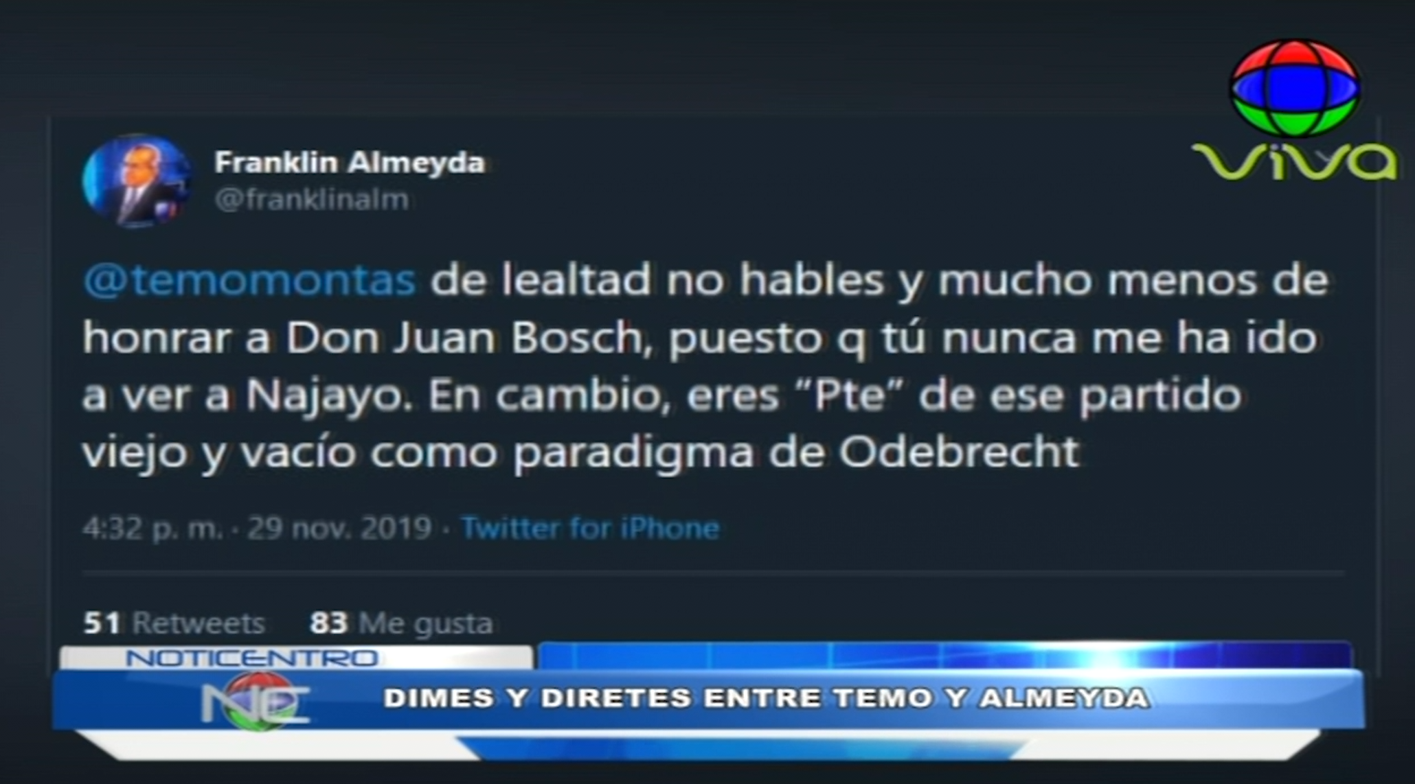 Dimes Y Diretes Entre Temístocles Montás Y Franklyn Almeyda  