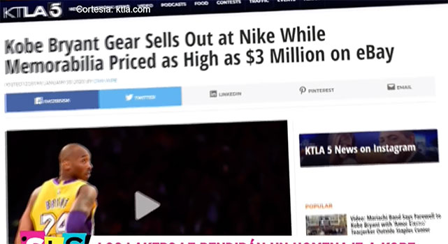 Piden 3 Millones De Dólares Por Un Articulo Con La Firma De Kobe Bryant