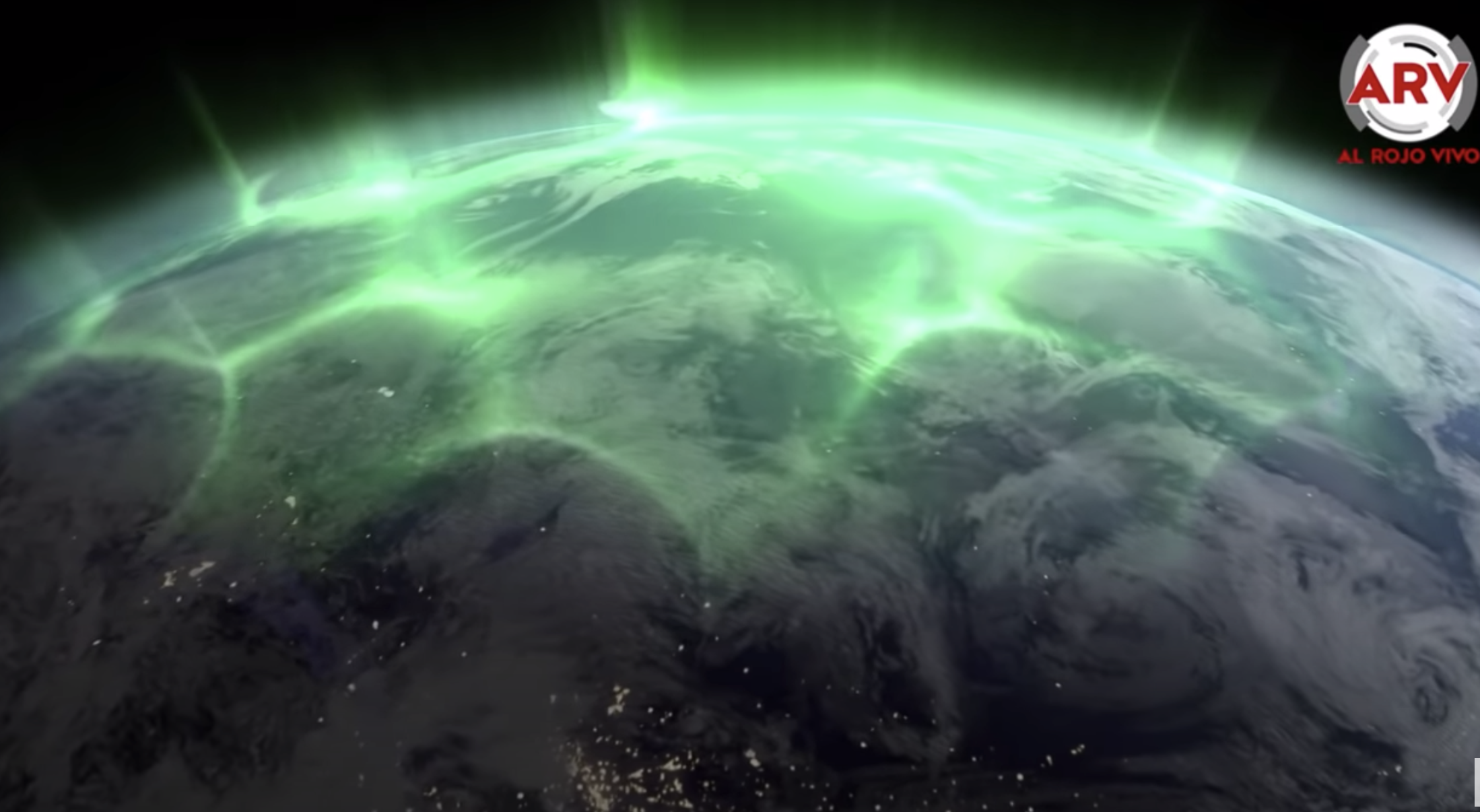 Marte Con Misterioso Brillo Verde Que Se Desprende De Su Atmósfera