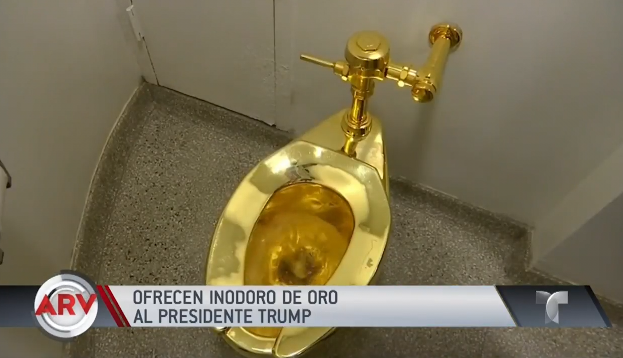Donald Trump Pide Un Cuadro Para La Casa Blanca, Y Le Ofrecen Un Inodoro De Oro