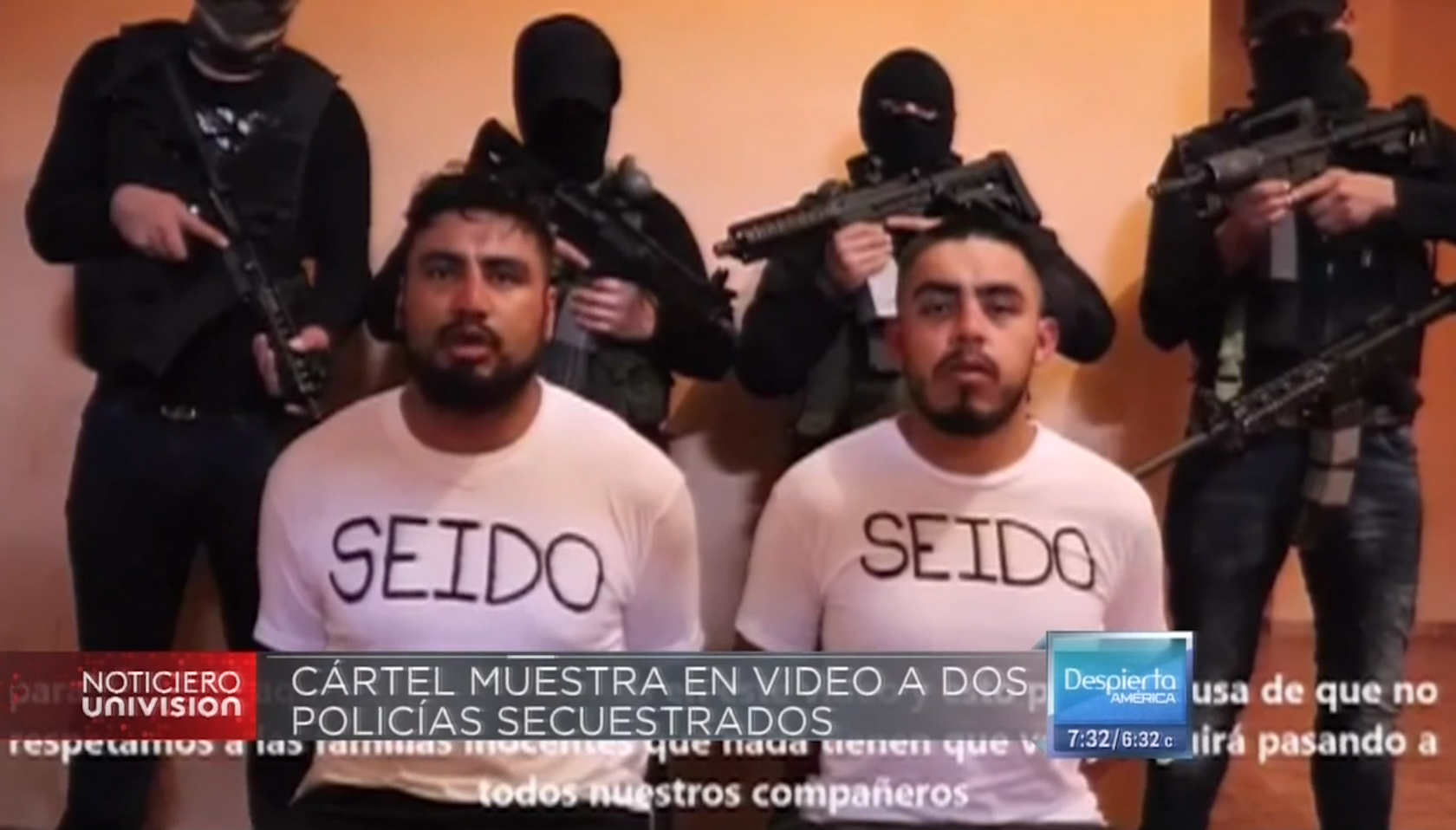 Cartel Muestra En Video A Dos Policías Secuestrados Obligados A Confesar
