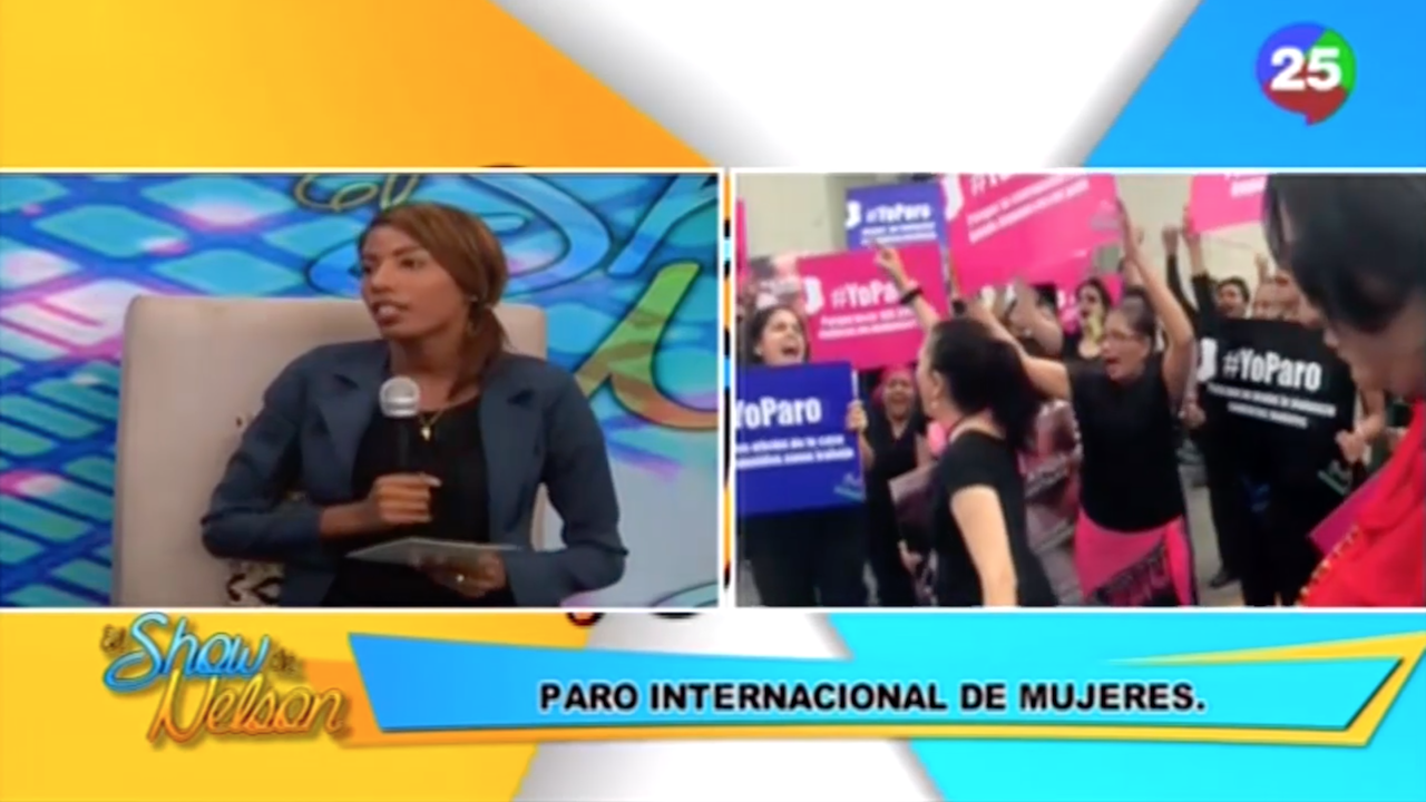 Esther Garcia Dando A Conocer El Paro Internacional De Mujeres En El Show De Nelson