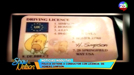 Un Policía En Estados Unidos Detuvo A Un Conductor Con La Licencia De Homero Simpson
