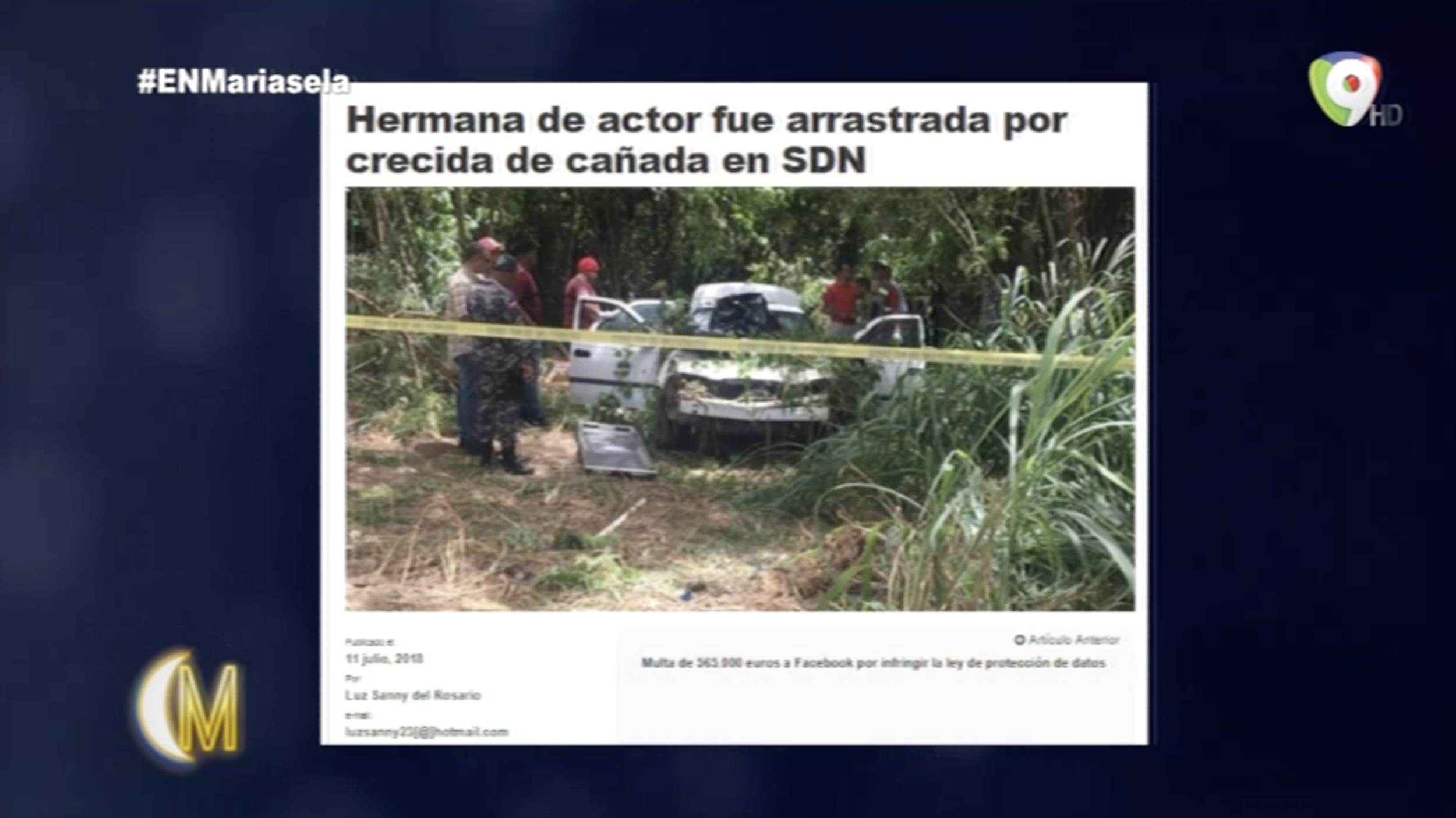 ENM Condolencias Por El Fallecimiento De La Hermana Del Actor Waddys Jáquez