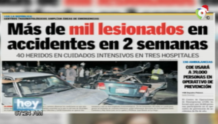 Más De Mil Lesionados En Accidentes En 2 Semanas En El País
