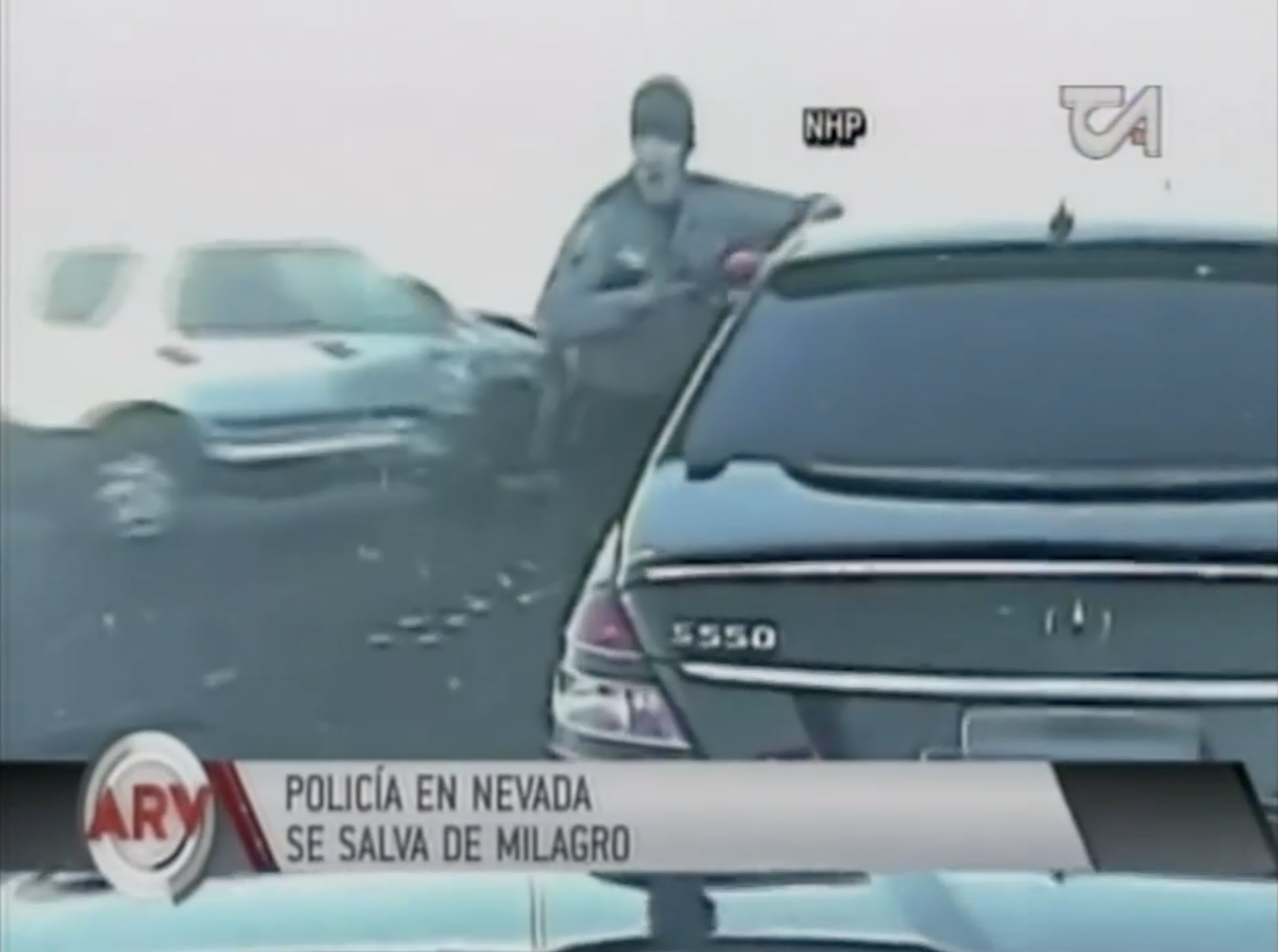Policía En Nevada Se Salva De Milagro