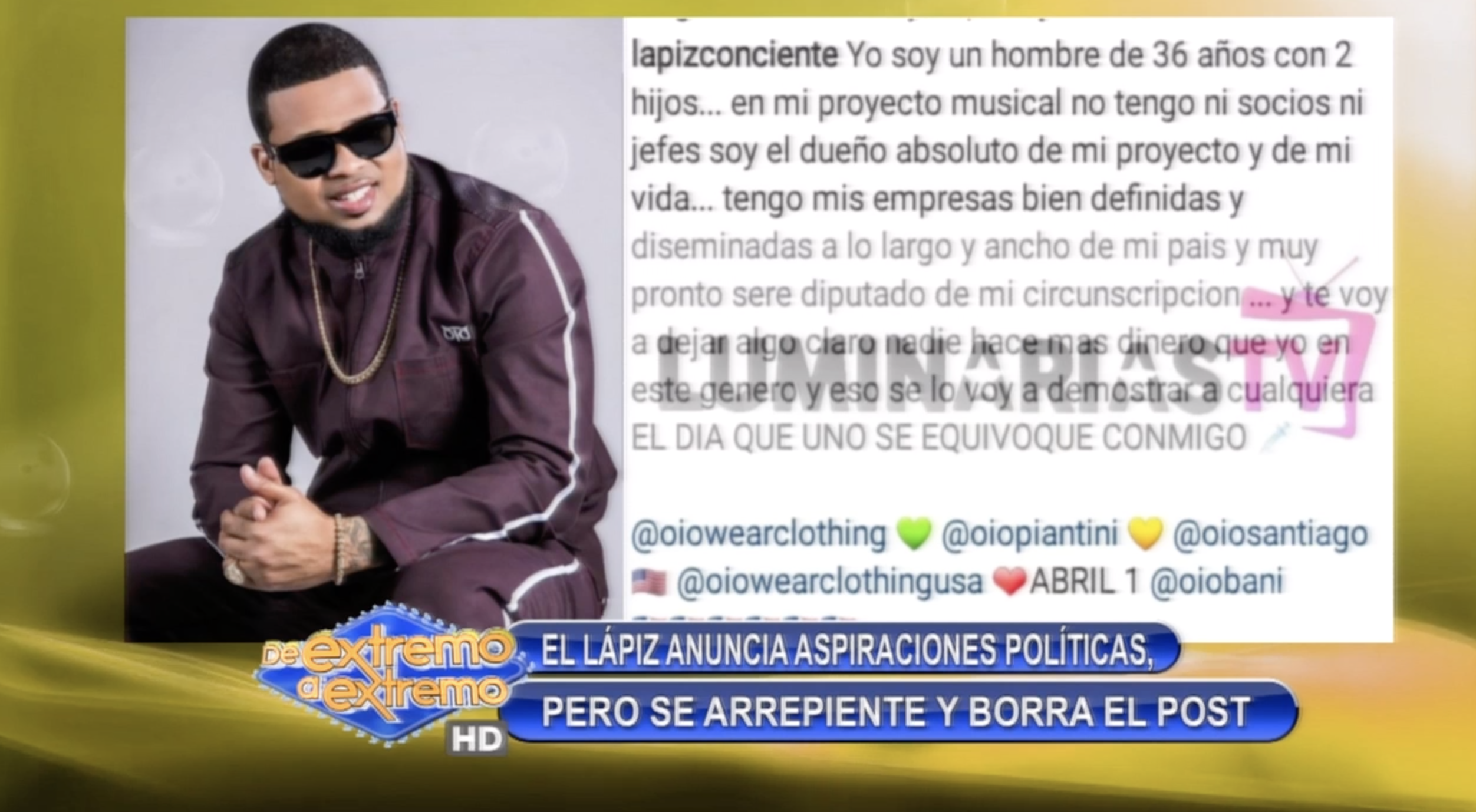 El Lápiz Anuncia Sus Aspiraciones Politicas