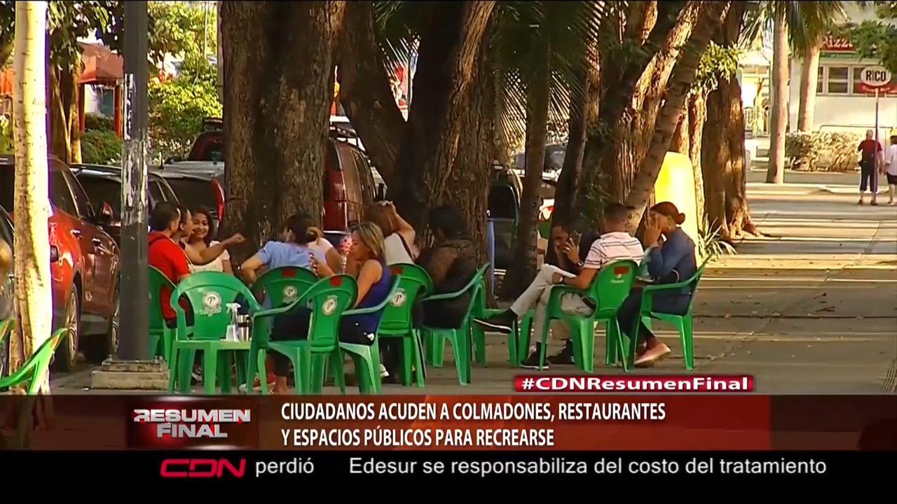 Ciudadanos Acuden A Colmados, Restaurantes Y Espacios Públicos Para Recrearse