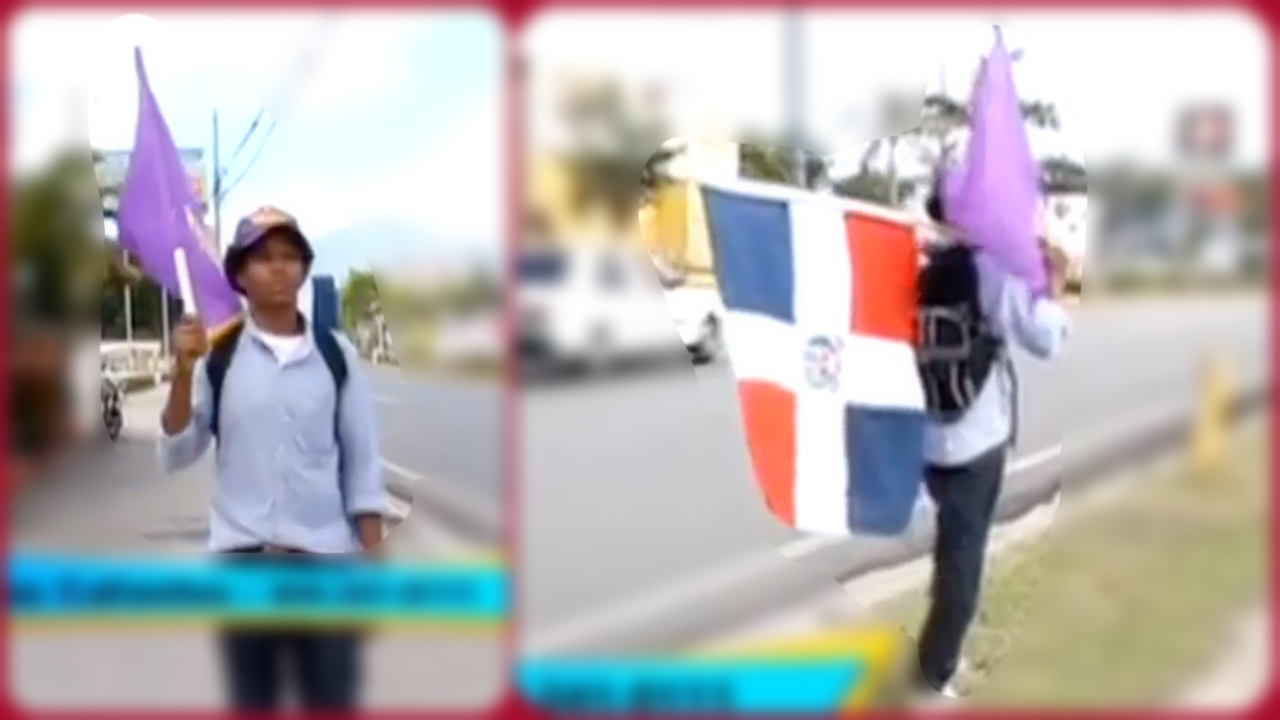 Hombre Realiza Caminata Desde Mao Al Palacio Nacional Pidiendo Un Empleo Y Una Vivienda