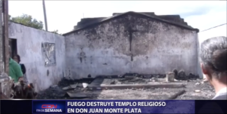 Corto Circuito Destruye Un Templo Religioso En Don Juan, Monte Plata