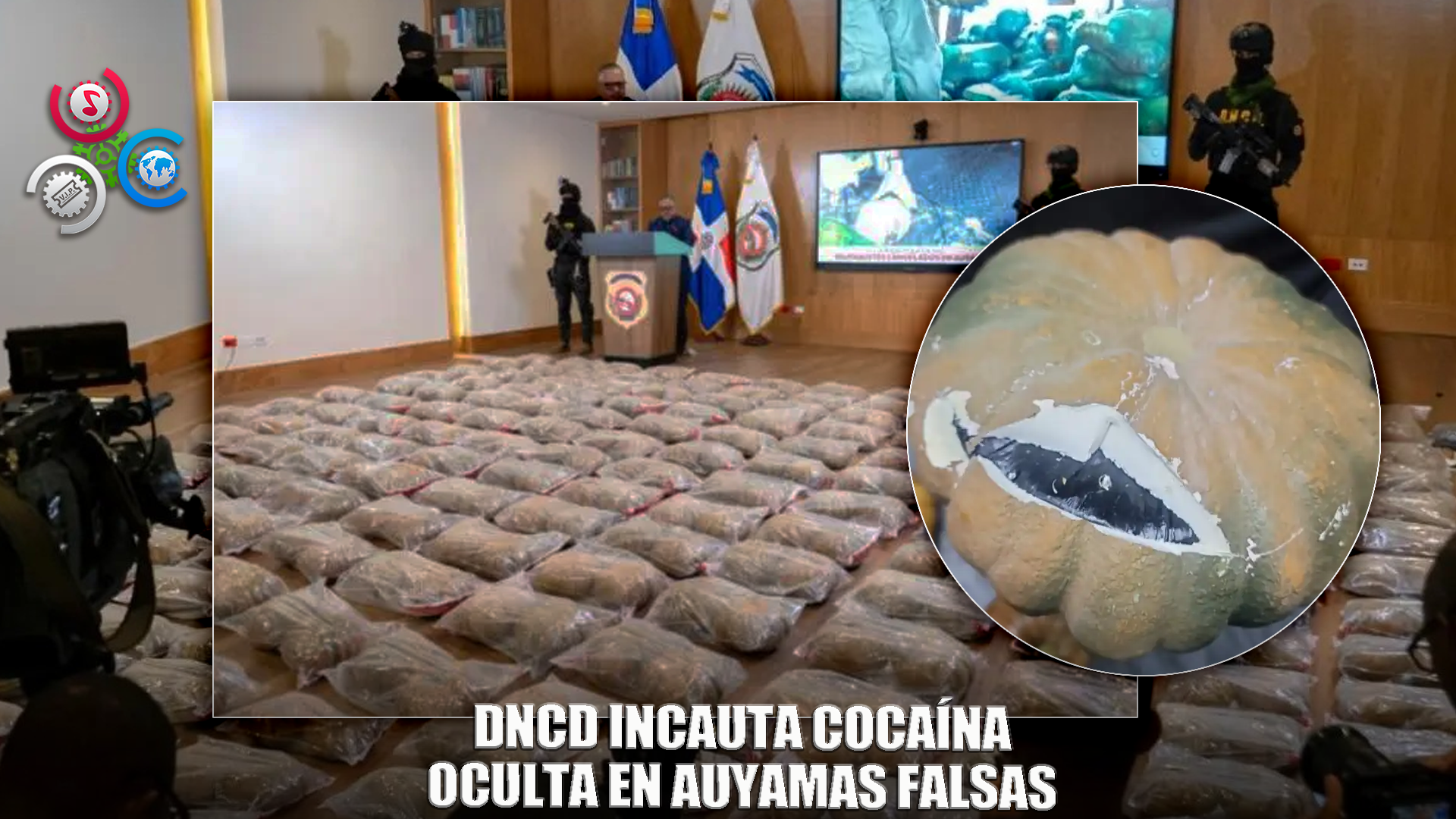 DNCD Incauta 334 Paquetes De Cocaína En Auyamas Falsas