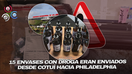 DNCD Intercepta Cocaína Líquida En Frascos Que Simulaban Gotas Para El Pelo En El AILA