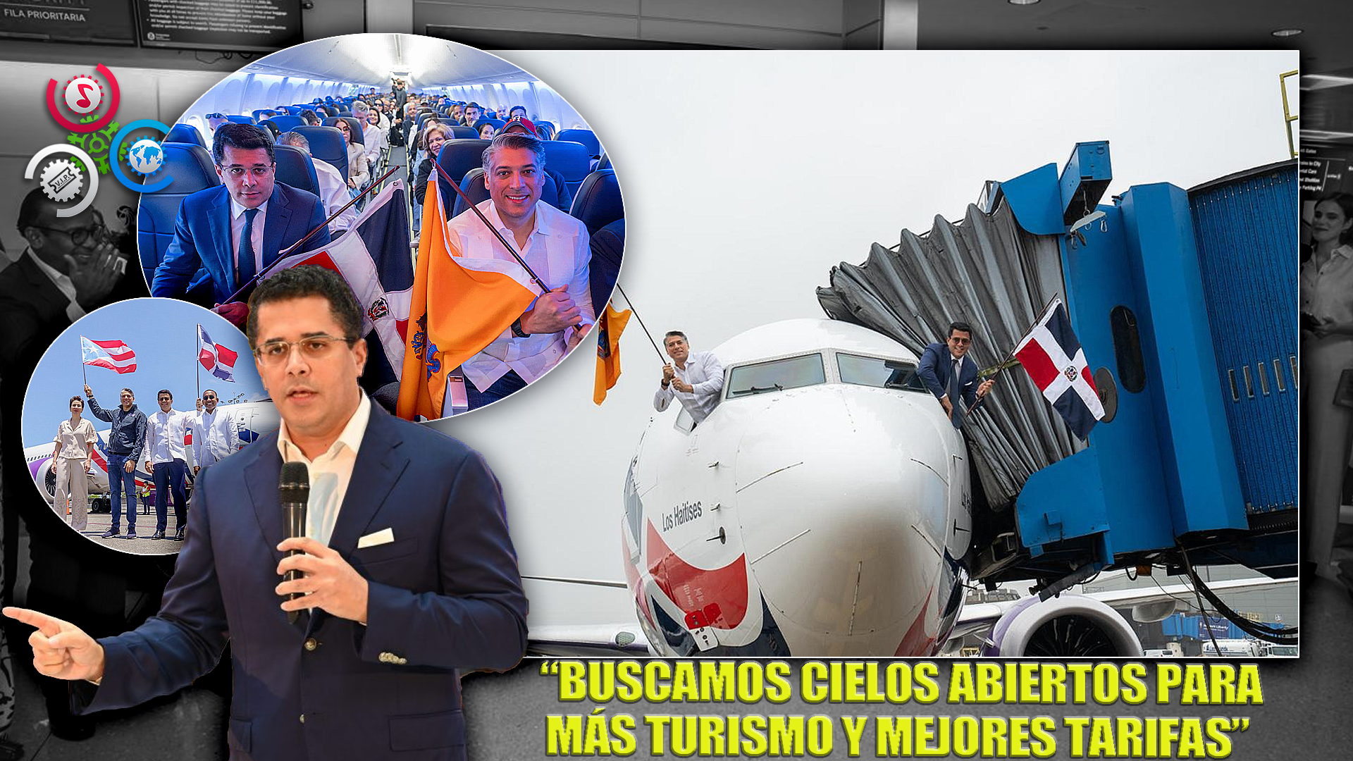David Collado Inaugura Vuelo De Arajet A Nueva York
