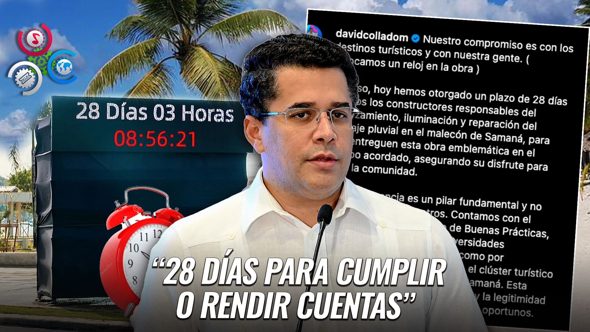 David Collado Pone Reloj A Contratistas Del Malecón De Samaná