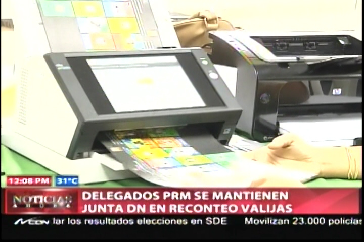 Delegados Del PRM Se Mantienen En La Junta Del Distrito Nacional En Reconteo De Valijas
