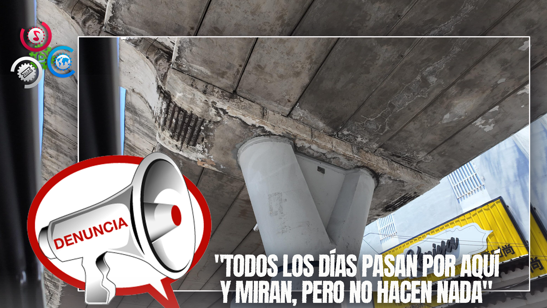 Denuncian Deterioro De Tramo De Elevado De La 27 De Febrero Casi Esquina Barahona