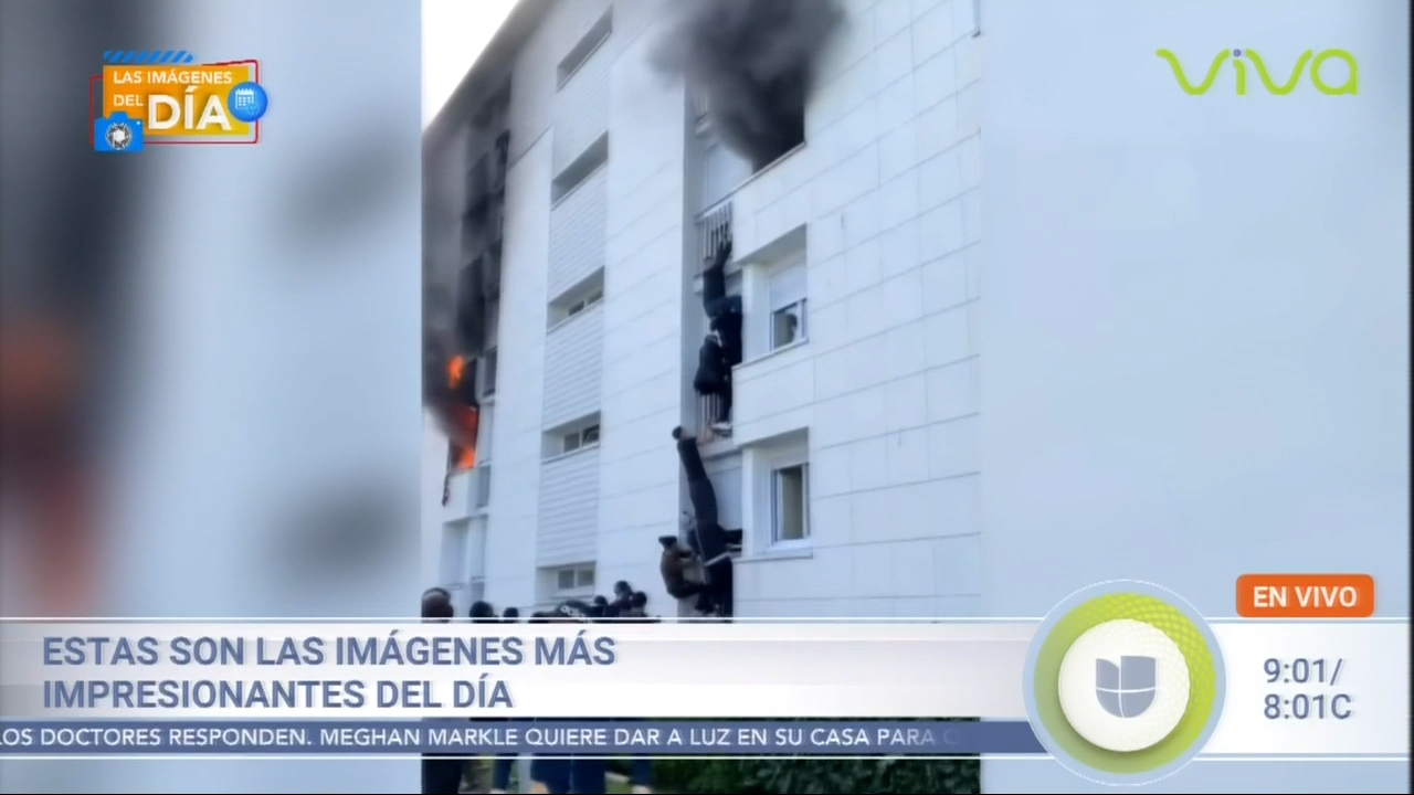 Jóvenes Hacen Una Escalera Humana Para Salvar Una Pareja Y Un Bebé De 6 Meses De Un Incendio
