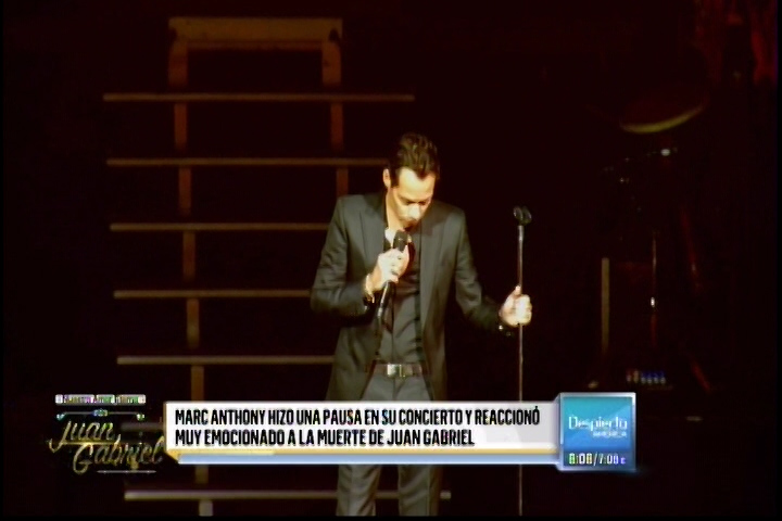 Marc Anthony Hizo Una Pausa En Su Concierto Y Reacciono Muy Emocionado A La Muerte De Juan Gabriel