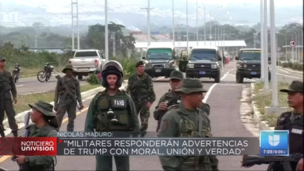 “Militares Responderán Advertencias De Trump Con Moral, Unión Y Verdad”
