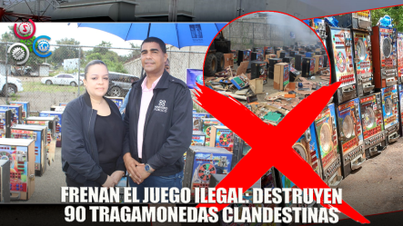 Destruyen Máquinas Tragamonedas Incautadas En Santiago