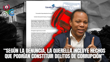 Director Del Intrant Denuncia Red De Extorsión Y Lavado