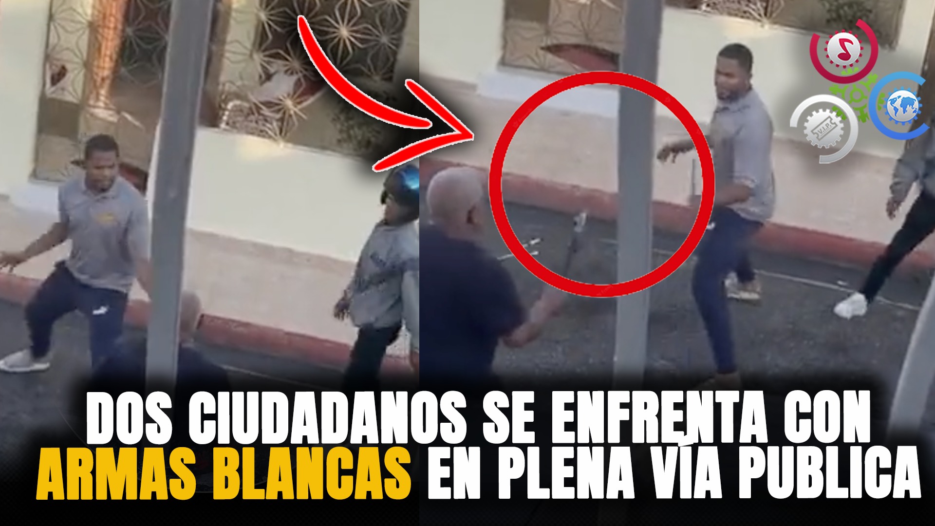 Dos Ciudadanos Se Enfrenta Con ARMAS BLANCAS En Plena Vía Publica Por Accidente De Tránsitos