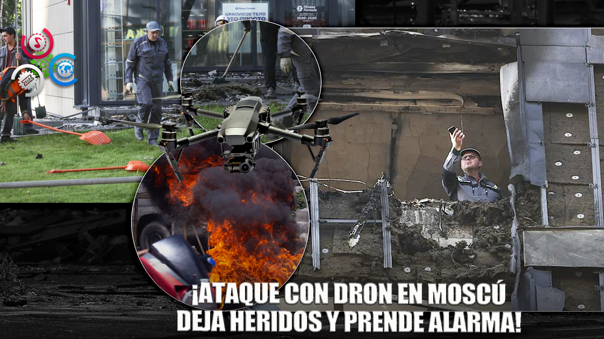 Dos Heridos Por El Impacto De Un Dron En Edificio En Moscú
