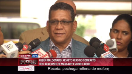 Rubén Maldonado Dice Que No Comparte Las Declaraciones De Margarita Sobre Faride