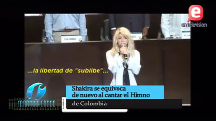 Shakira Se Equivocó Al Cantar  Himno De Colombia