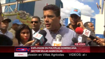 Alcalde De Santo Domingo David Collado Llega Al Lugar De Los Hechos Tras Explosión En Polyplas