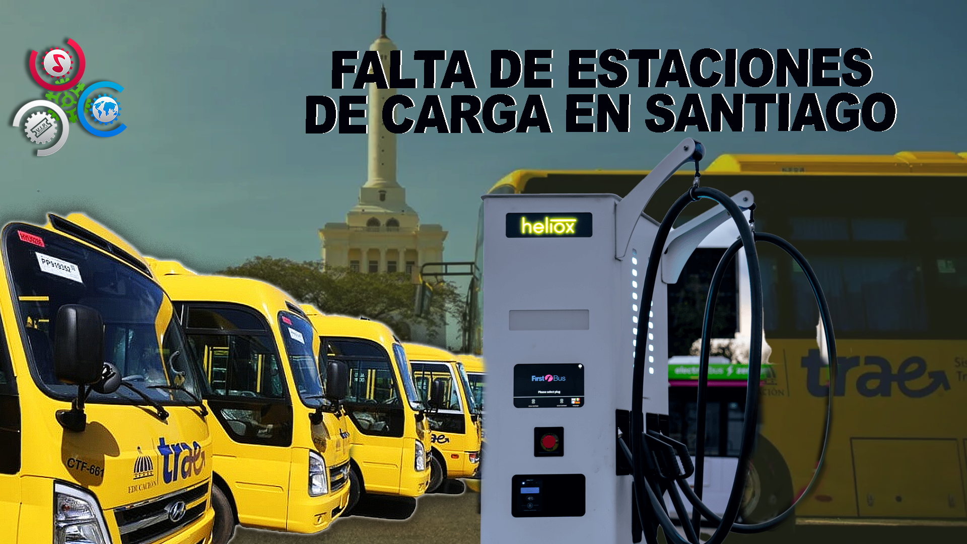 Solo 60 De 150 Autobuses Eléctricos Del Sistema TRAE Operan En Santiago Por Falta De Estaciones De Carga