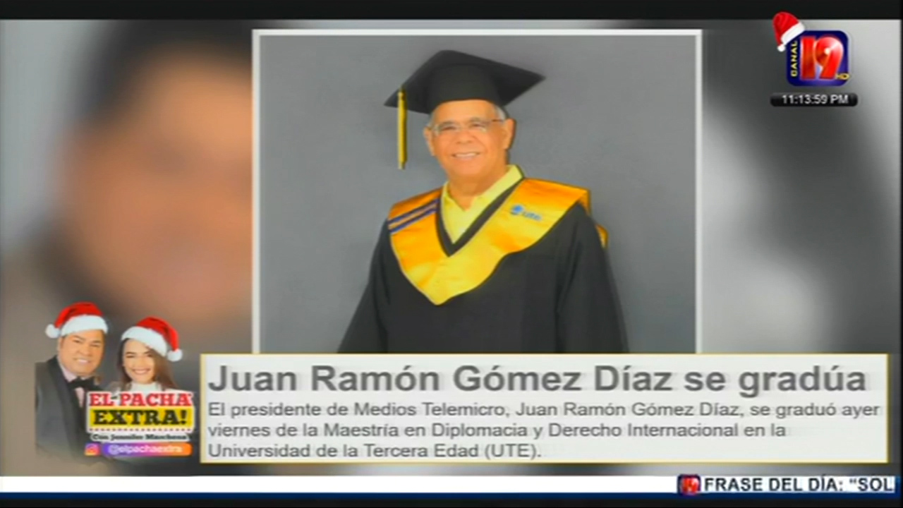 El Pachá Extra Felicita A Juan Ramón Gomez Díaz Por Graduarse De Abogado